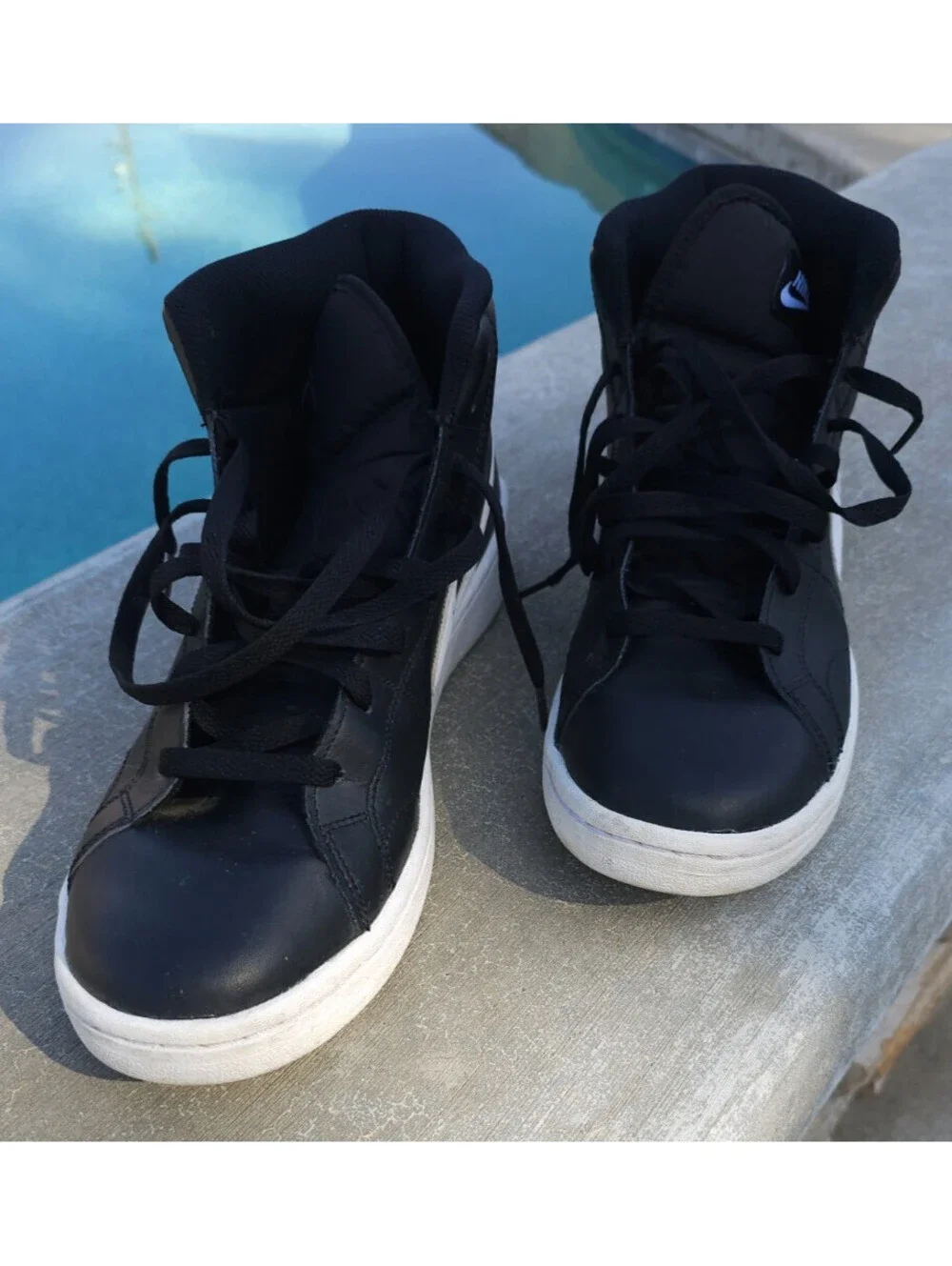 Men's Nike Court Royale Mid 2 Size 10 Black Onyx Basketball Shoes Sneakers